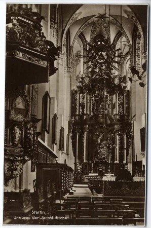 Stettin. Inneres der Jacobi-Kirche.