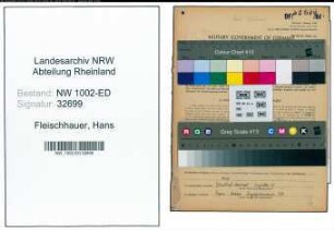 Entnazifizierung Hans Fleischhauer, geb. 14.04.1909 (Studienrat)