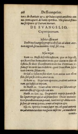 De Evangelio. Caput quartum.