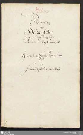 Beschreibung der Häuerarbeiten auf dem Berggebäude Reicher Berseegen Fundgrube - 17.7074 4.