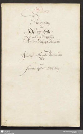 Beschreibung der Häuerarbeiten auf dem Berggebäude Reicher Berseegen Fundgrube - 17.7074 4.