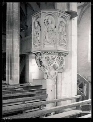 Alexanderkirche; Kanzel vor der Restaurierung