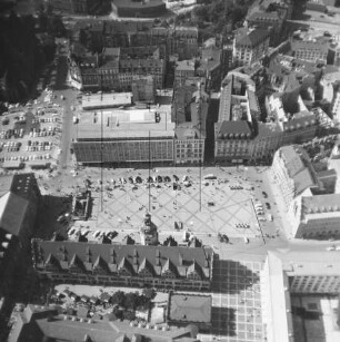 Marktplatz von Leipzig : Blickrichtung Westen