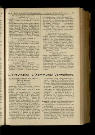 Provinzial- u. Kommunal-Verwaltung