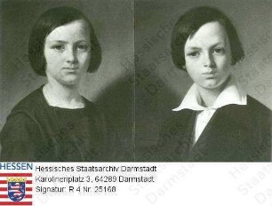 Werner, Karl v. (1833-1898) / Porträt mit Bruder Ludwig (1839-1889), Kinderbildnis, Brustbilder