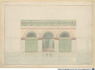 Nachlass von Eduard Metzger (1807 - 1894) - BSB Ana 570, IX. Architekturzeichnungen. Verschiedene Gebäude und Badeanlagen - BSB Ana 570(IX