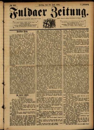 Ausgabe vom Freitag, den 18. Juli 1890.