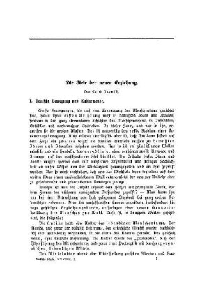 Die Ziele der neuen Erziehung