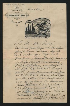 Brief an Gerda Busoni : 14.01.1900