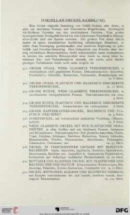 Porzellan-Deckel-Sammlung (Nr. 501-510)