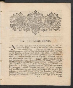 Ex Prolegomenis