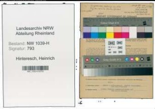 Entnazifizierung Heinrich Hinteresch , geb. 08.02.1904 (Beamter)