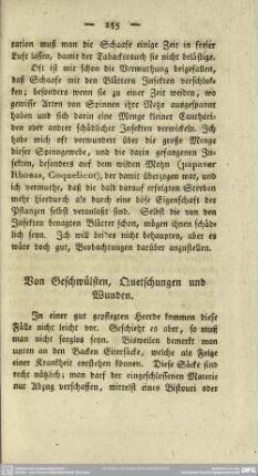 Von Geschwülsten, Quetschungen und Wunden