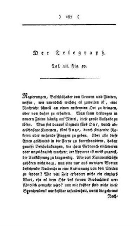 ¬Der¬ Telegraph : Taf. XII, Fig. 59