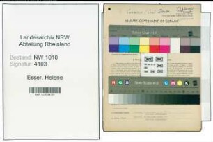 Entnazifizierung Helene Esser , geb. 29.05.1909 (Prokuristin)