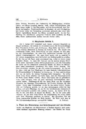 Nachruf : Stephanie Schön ; [Mitteilungen]