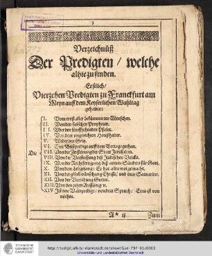 Verzeichnüß