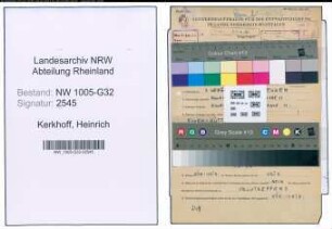 Entnazifizierung Heinrich Kerkhoff , geb. 01.09.1894 (Stadtsekretaer)