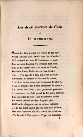 Les deux journées de Culm et le monument