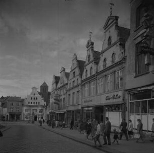 Wismar. Krämerstraße in der historischen Altstadt