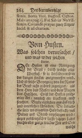 Vom Husten.