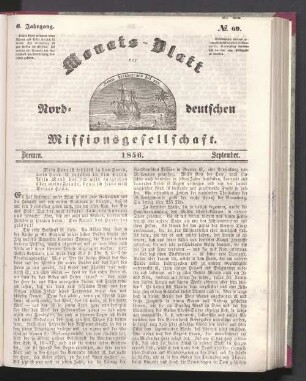 6. Jahrgang. N°. 69. Bremen. 1856. September
