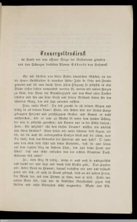 Trauergottesdienst
