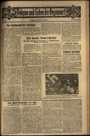 Vierte Ausgabe vom Samstag, den 28. Dezember 1935.