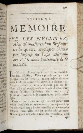 Huitie´me Memoire