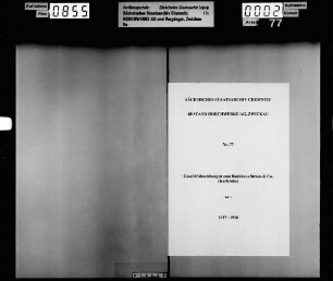 Geschäftsbeziehungen zum Bankhaus Straus & Co. (Karlsruhe), Bd. 1