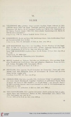 VI. Silber (Nr. 193 - 202)