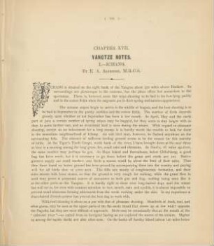 Chapter XVII. Yangtze notes.