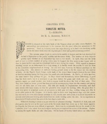 Chapter XVII. Yangtze notes.