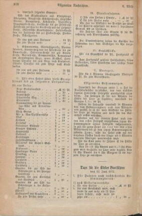 Taxe für die Kieler Bootführer vom 12. Juni 1875.