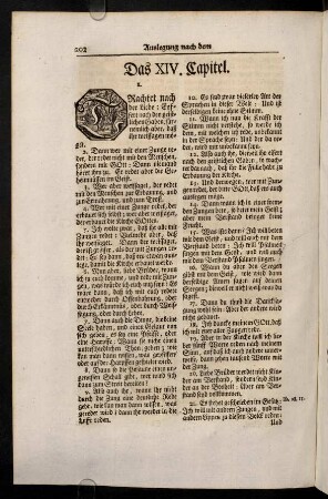 202-217, Das XIV. Capitel
