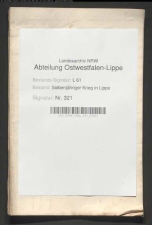 Universalkriegsschadenstabellen für den Flecken Alverdissen