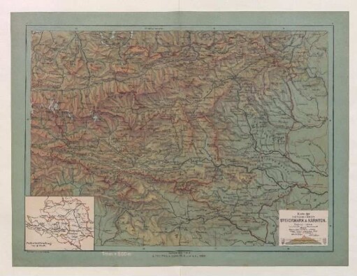 Karte der Herzogtümer Steiermark & Kärnten