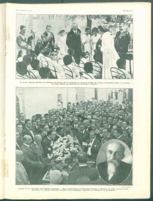 El doctor Cándido Méndez de Almeida, decano de la academia de comercio de Río de Janeiro [y] Sepelio de los restos del poeta Martín Coronado.