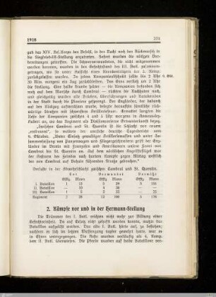 2. Kämpfe vor und in der Hermann-Stellung