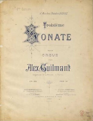 Troisième sonate pour orgue : op. 56
