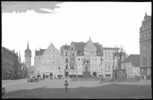 Wittenberg. Markt m.d. Denkmälern Luthers u. Melanchthons