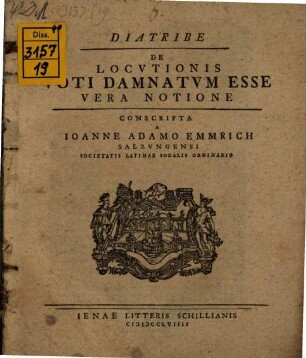 Diatribe de locutionis voti damnatum esse, vera notione