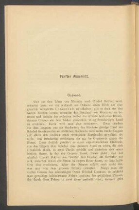 Fünfter Abschnitt. - Guayana.