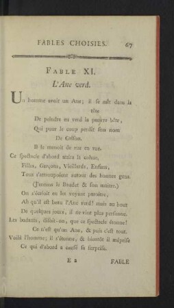 Fable XI. - XX.