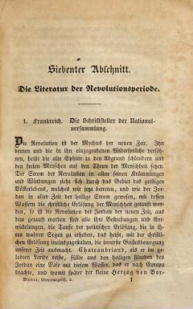 Allgemeine Literaturgeschichte, 3. Die Literatur der Revolutionsperiode (Neunzehntes Jahrhundert)