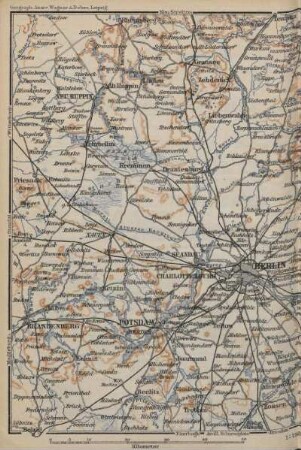 Karte: Weitere Umgebung von Berlin (1:750.000)