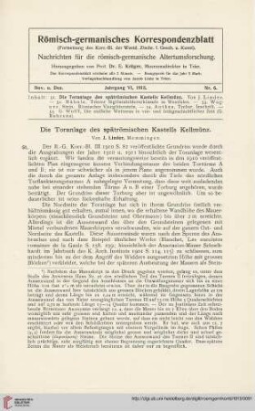 6: Die Toranlage des spätrömischen Kastells Kellmünz