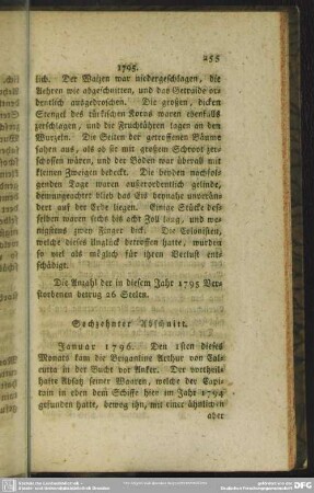 Sechzehnter Abschnitt. Januar 1796