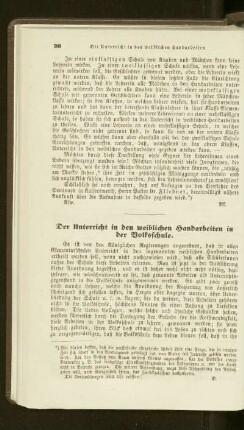 ¬Der¬ Unterricht in den weiblichen Handarbeiten in der Volksschule