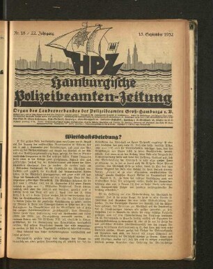 Nr. 18 / 22. Jahrgang 15. September 1932